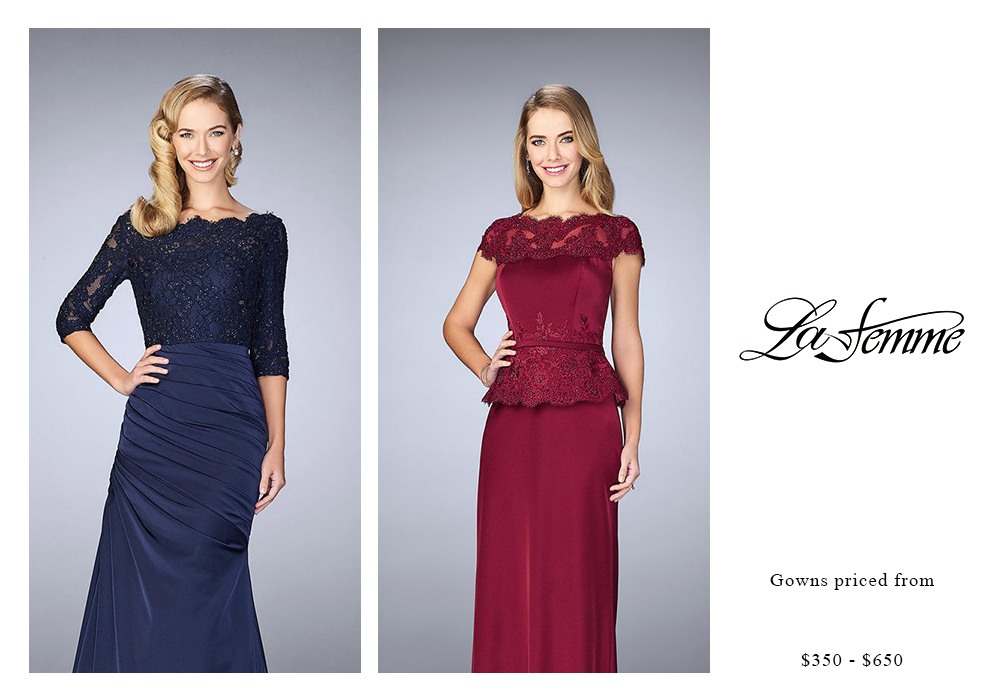 La Femme Gowns Priced $350 to $650